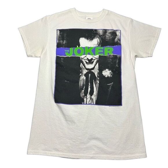 Delta Other - Vintage The Joker DC Animated Universe Mens S White Graphic Print T Shirt Y2K